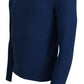 Elegant Blue Cashmere-Silk Men's Pullover