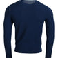 Elegant Blue Cashmere-Silk Men's Pullover