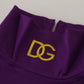 Elegant Purple Cotton Pullover Sweater