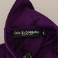 Elegant Purple Cotton Pullover Sweater