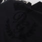 Elegant V-Neck Black Cotton T-Shirt