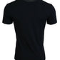 Elegant Dark Blue Cotton Tee