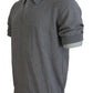 Elegant Gray Cotton Polo Tee