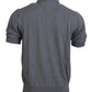 Elegant Gray Cotton Polo Tee