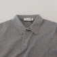 Elegant Gray Cotton Polo Tee