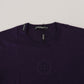Elegant Purple Cotton T-Shirt