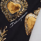 Elegant Black Cotton T-Shirt for Men