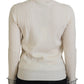 Ivory Turtleneck Wool Blend Sweater