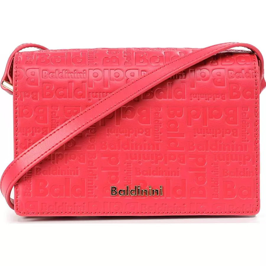 Chic Calfskin Leather Crossbody Bag in Red