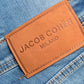 Chic Light Blue Slim Fit Denim with Bandana Detail