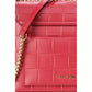 Elegant Red Calfskin Shoulder Bag with Chain Strap