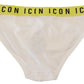 Elegant White Cotton Stretch Brief
