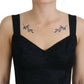 Elegant Black Bodysuit Dress