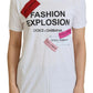Elegant White Cotton Casual Tee
