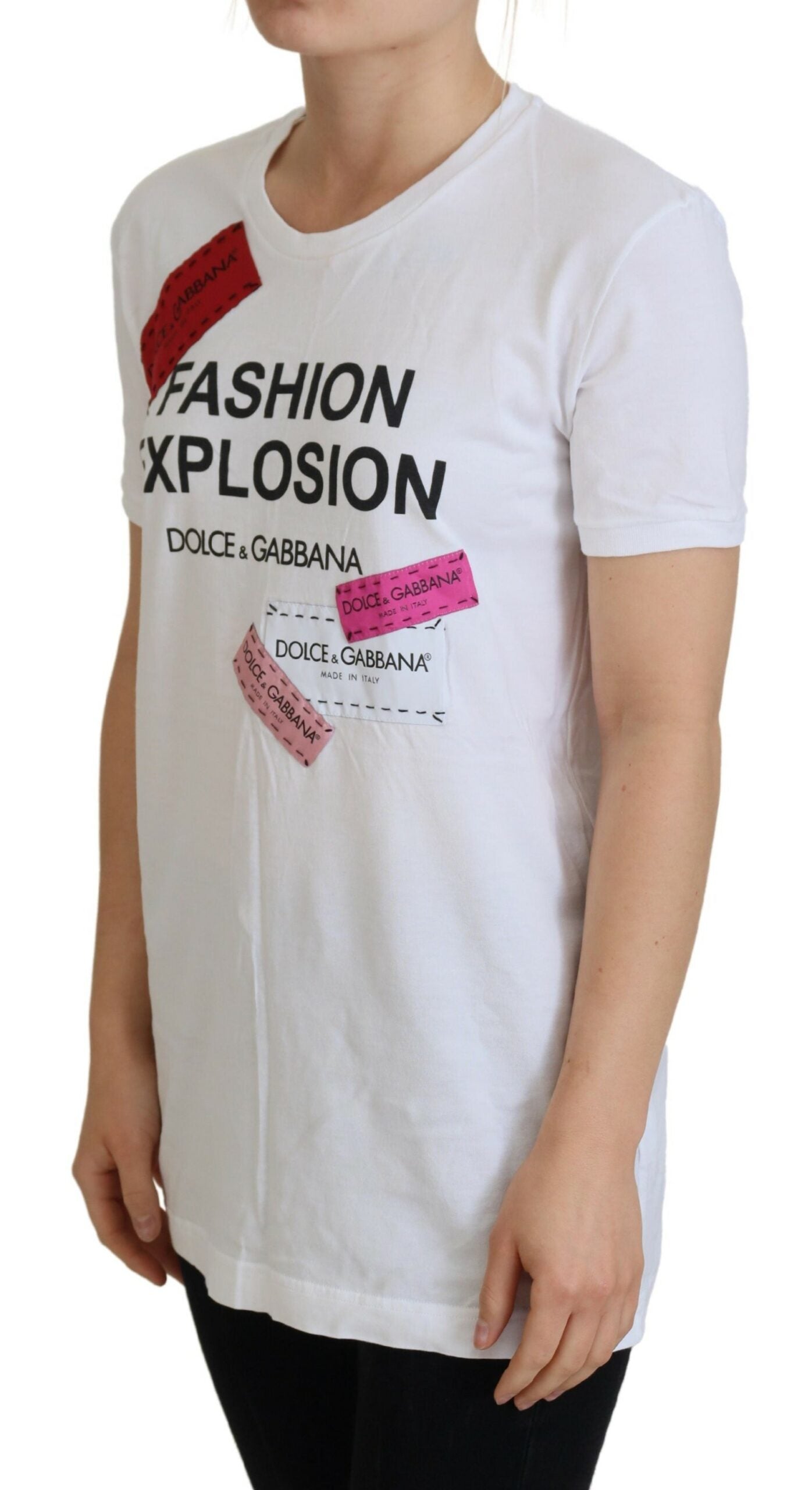 Elegant White Cotton Casual Tee