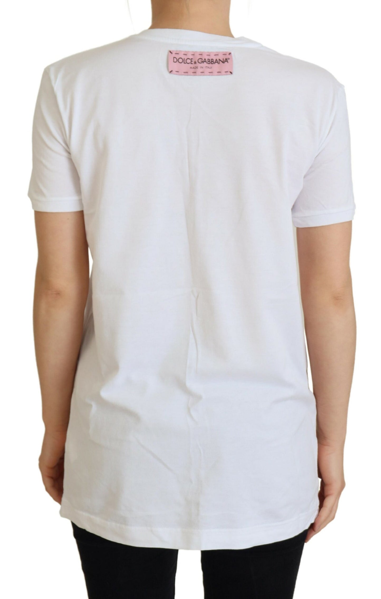 Elegant White Cotton Casual Tee