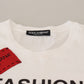 Elegant White Cotton Casual Tee