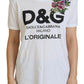 Chic White Cotton Casual Top - Iconic Logo Detail