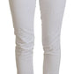 Elegant High Waist Tapered White Pants