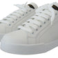 Exquisite Black and White Portofino Sneakers