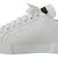 Exquisite Black and White Portofino Sneakers