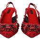 Ruby Red Crystal Slingback Heels