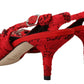 Ruby Red Crystal Slingback Heels