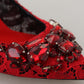 Ruby Red Crystal Slingback Heels