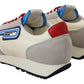 Elegant Low-Top Suede & Textile Sneakers