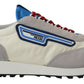 Elegant Low-Top Suede & Textile Sneakers