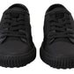 Elegant Black Nylon Low-top Sneakers