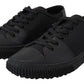 Elegant Black Nylon Low-top Sneakers