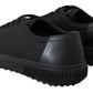 Elegant Black Nylon Low-top Sneakers