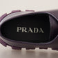 Elegant Purple Leather Lace-Up Sneakers