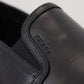 Sleek Black Low-Top Leather Sneakers