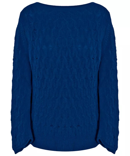 Elegant Wool-Cashmere Boat Neck Sweater