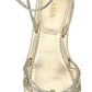 Elegant Silver Ankle Strap Flats