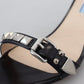 Elegant Black Leather Heels Sandals