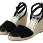 Chic Ankle Strap Suede Wedge Sandals