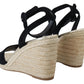Chic Ankle Strap Suede Wedge Sandals