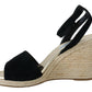 Chic Ankle Strap Suede Wedge Sandals