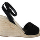 Chic Ankle Strap Suede Wedge Sandals