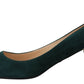 Elegant Green Suede Heels Pumps