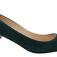 Elegant Green Suede Heels Pumps