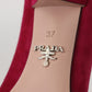 Elegant Dark Pink Suede Heels Pumps