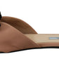 Elegant Two-Tone Leather Flat Sandals