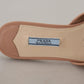 Elegant Two-Tone Leather Flat Sandals