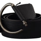 Elegant Black Leather Fashion Belt