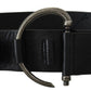 Elegant Black Leather Fashion Belt