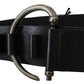 Elegant Black Leather Fashion Belt